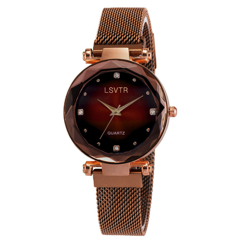 Women Kristall Armbanduhr