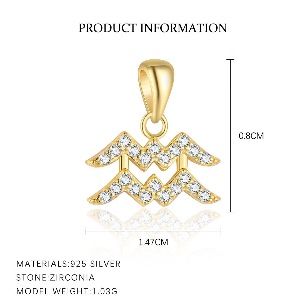 S925 Sterling Silver , Sternzeichen Anhänger