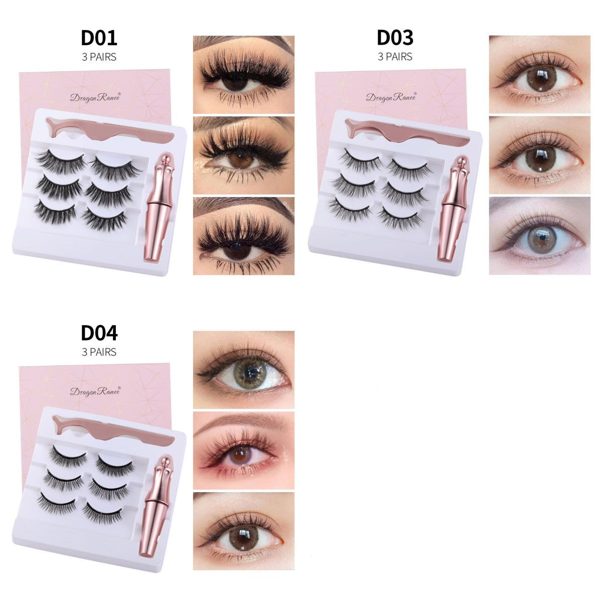 Natural Eyelashes & Tweezer Set